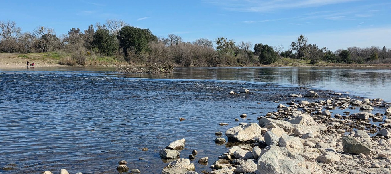 The American River near Larchmont Riviera East in Sacramento, CA 95827
